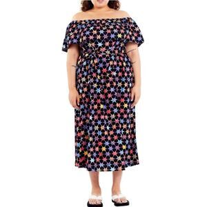 New NEVER FULLY DRESSED Women's Curve Star Bardot Dress Size 18